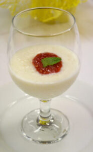 Creme de tapioca e sweet grape