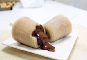 Paleta Mexicana de banana com creme de avelã sem açúcar