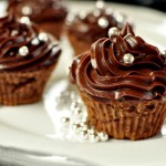 Cupcake de chocolate com cobertura de ganache