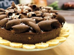 Bolo mousse com banana sem Açúcar