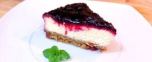 Cheesecake de frutas vermelhas sem açúcar