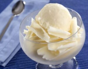 Sorvete diet de chocolate branco