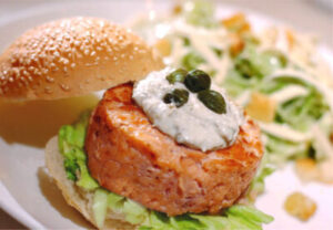 Hambúrguer de salmão