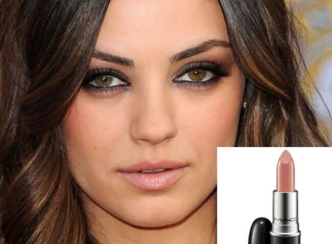 MAC hug me Mila Kunis Batom nude que as famosas mais amam