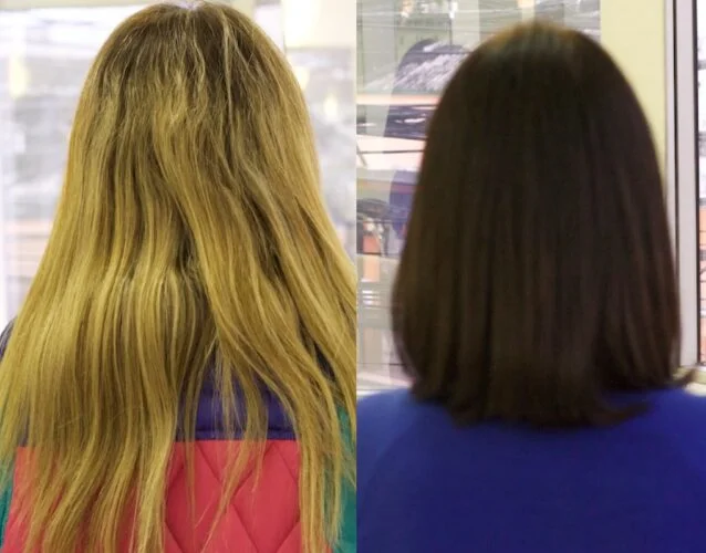 Transformação de cor na Academia LOréal 16 Transformação no look - De loira para morena