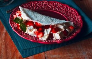 Tapioca com suspiro e merengue
