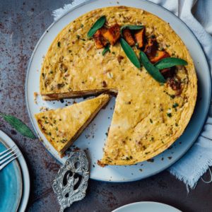 Cheesecake de ricota e cebola caramelizada