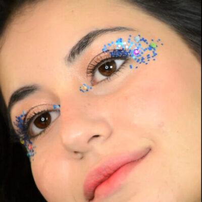 Dica de maquiagem com glitter para o Carnaval