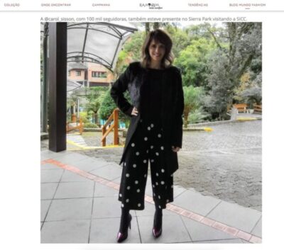 Carol Sisson em parceria com a Ramarim na Press Trip em Gramado/RS 