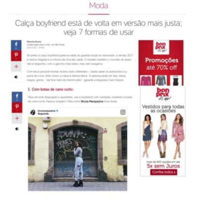 Carol Sisson em entrevista Uol/Moda 