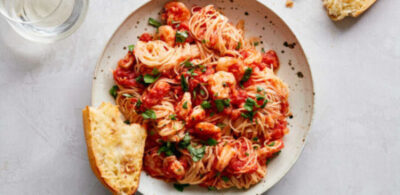 Camarão ao Molho de Tomate Arrabiata