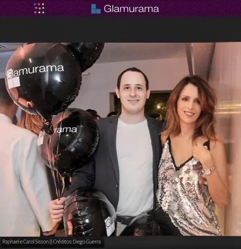 Carol Sisson e Raphael Sisson em evento de 19 anos de Glamurama