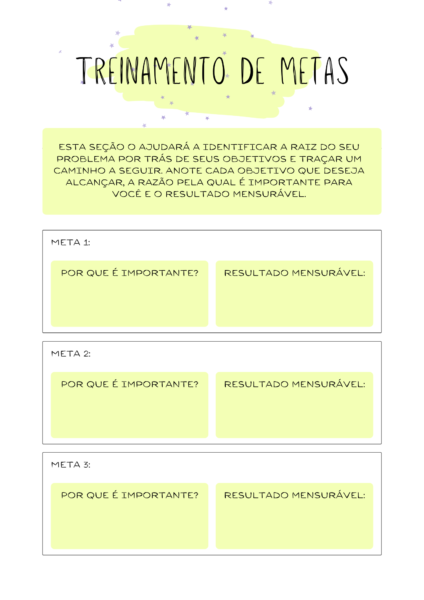 treinamento de metas