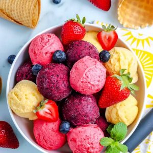 Receita de sorvete de frutas com 2 ingredientes